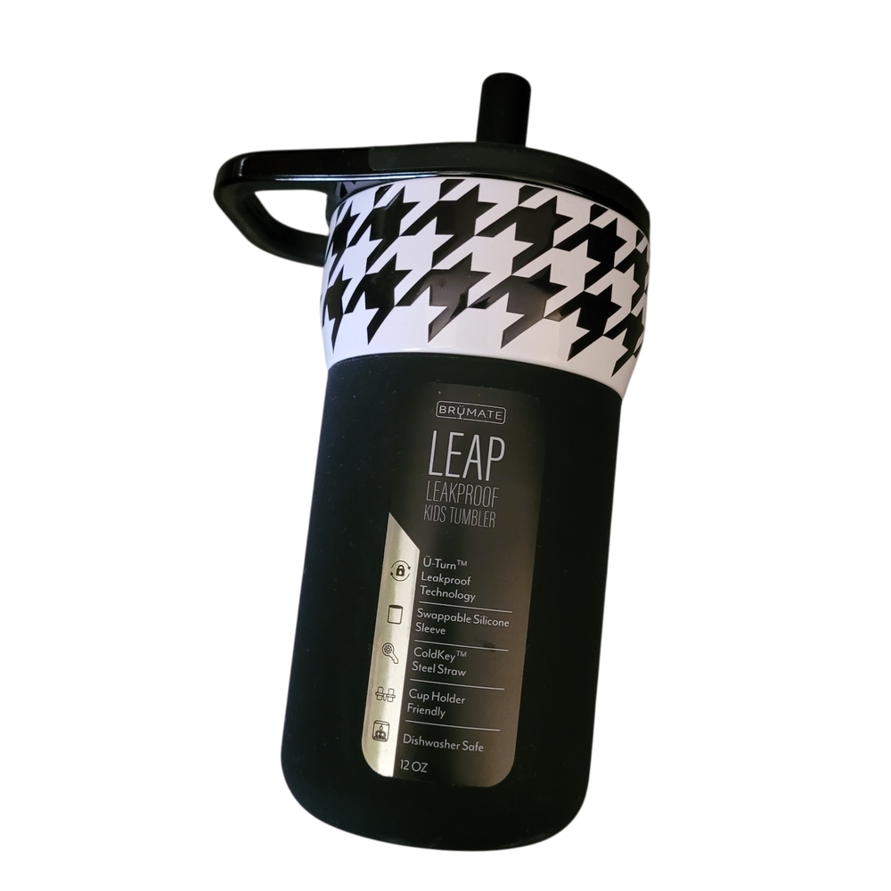 BrüMate Leap Leakproof Kids Tumbler - Black and White